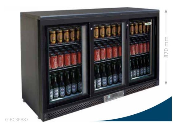Retrobanco refrigerato tre porte BC3PS87